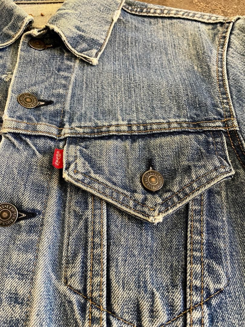 70s levis 希少ボタン裏52 70505 4th デニムジャケット - メルカリ
