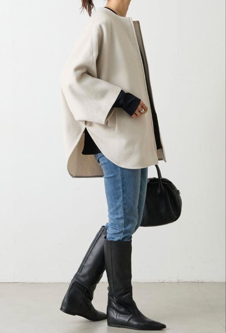 ウールポンチョコート