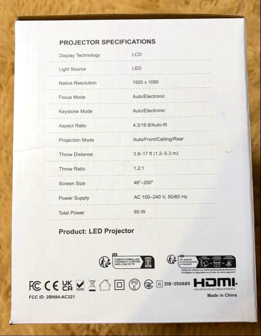 iSinbox プロジェクター AC311 Netflix公式アプリ内蔵 4K