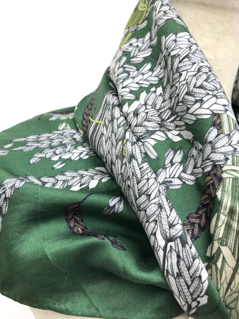 ジムトンプソンタイシルクライススカーフショールストールグリーン