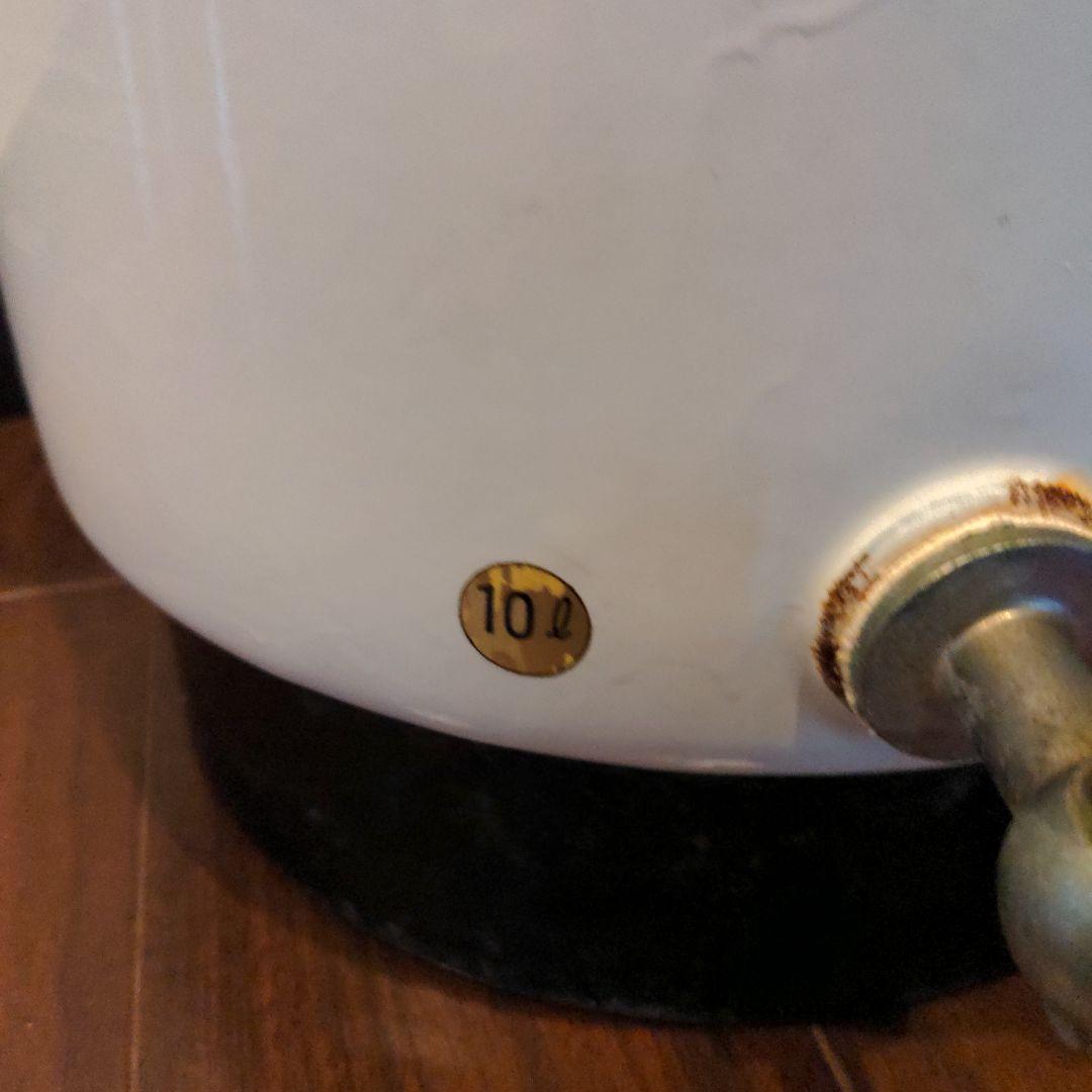 昭和レトロ　ホーロー　琺瑯　タンク　ウォータージャグ　ポット　水瓶　コック付き