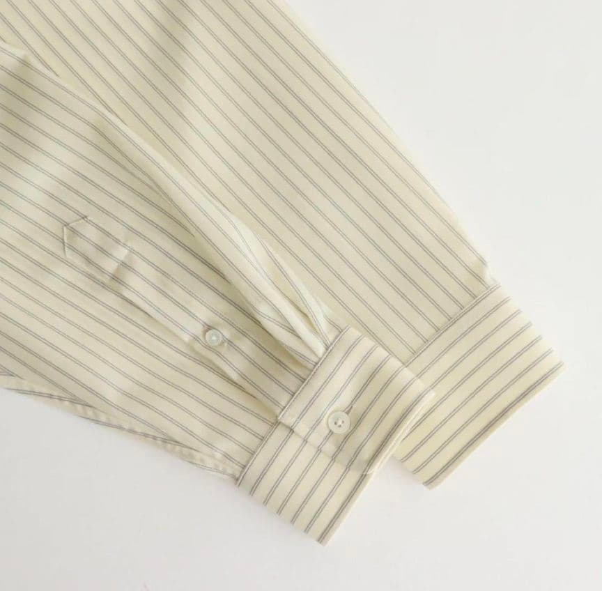 【新品】AURALEE SUPER FINE WOOL STRIPE SHIRT