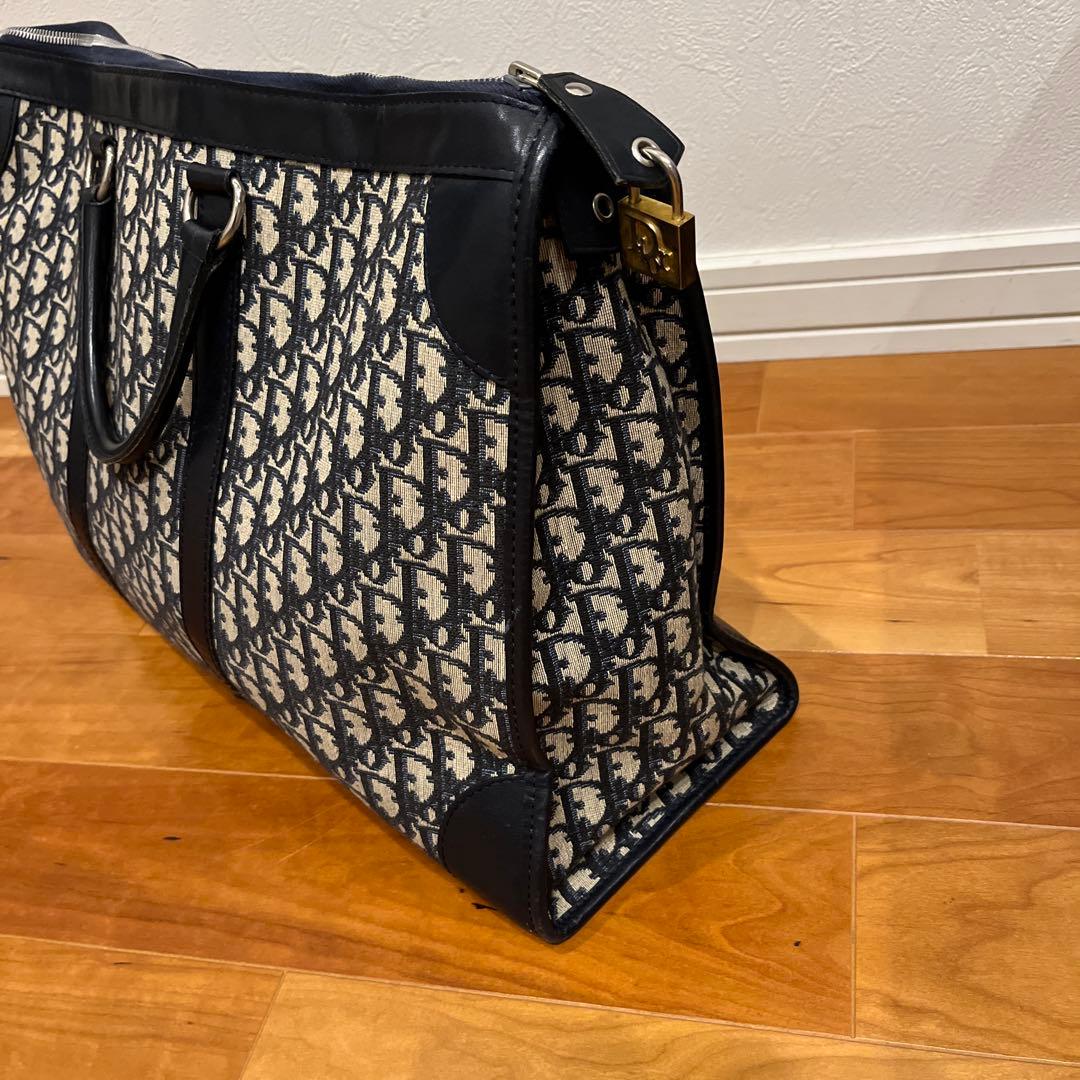 ディオール　ハンドバッグ　トロッター柄　ジャガード　ヴィンテージ　金具