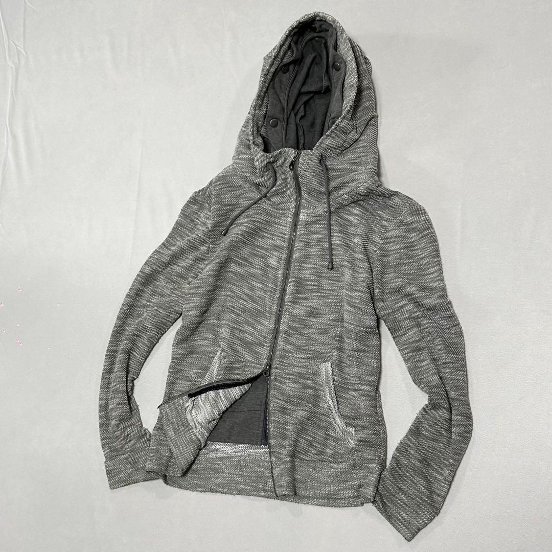 00s CookJeans ニット ダブルジップ パーカー お兄系 平成 ロック