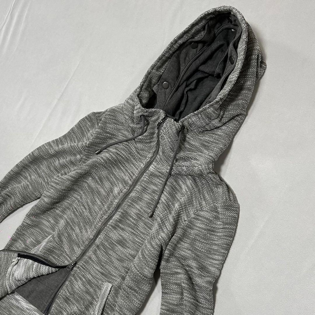 00s CookJeans ニット ダブルジップ パーカー お兄系 平成 ロック