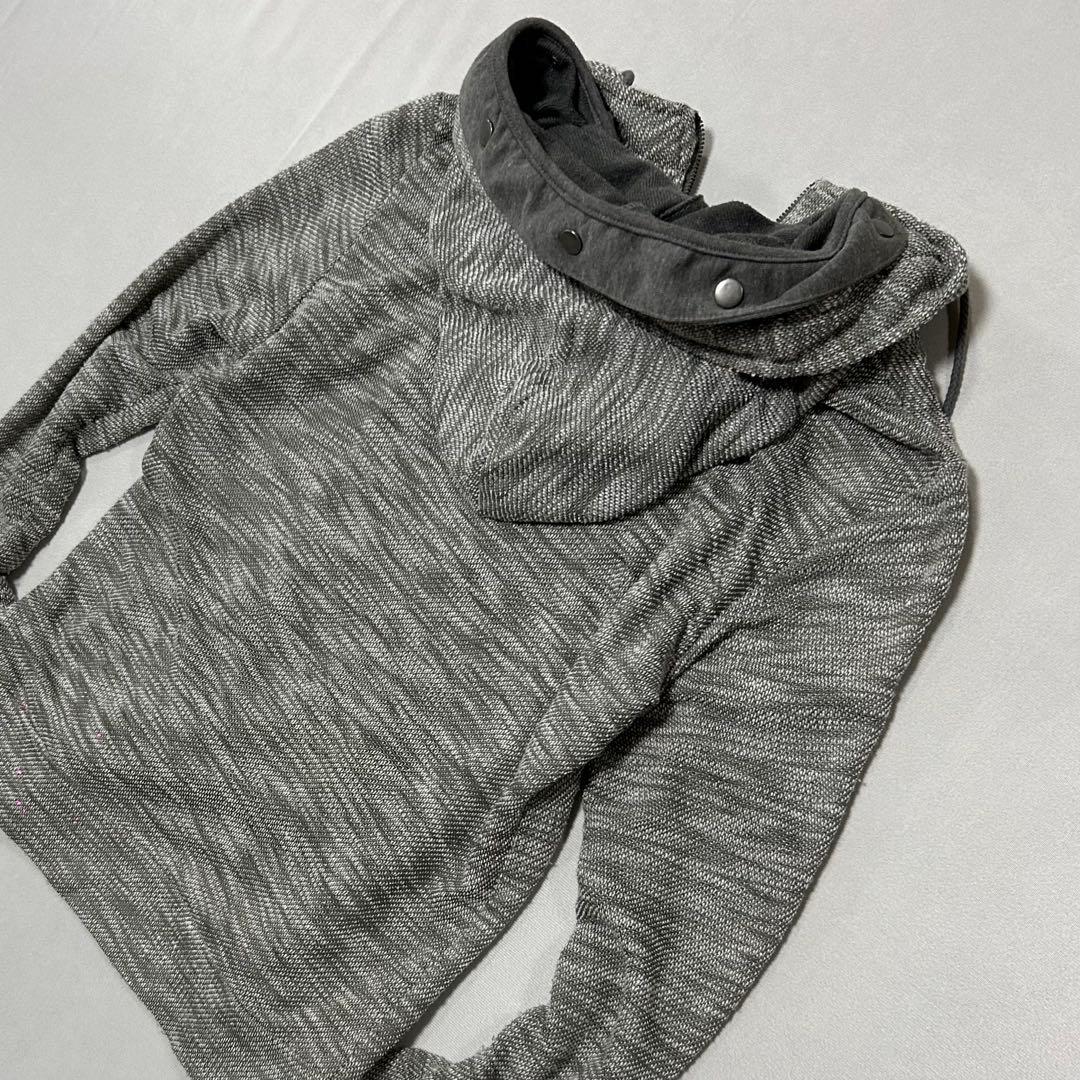 00s CookJeans ニット ダブルジップ パーカー お兄系 平成 ロック