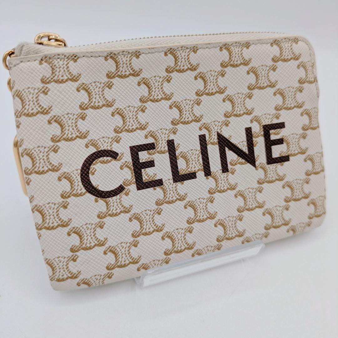 CELINE セリーヌ トリオンフ PVC ケース 白 ホワイト