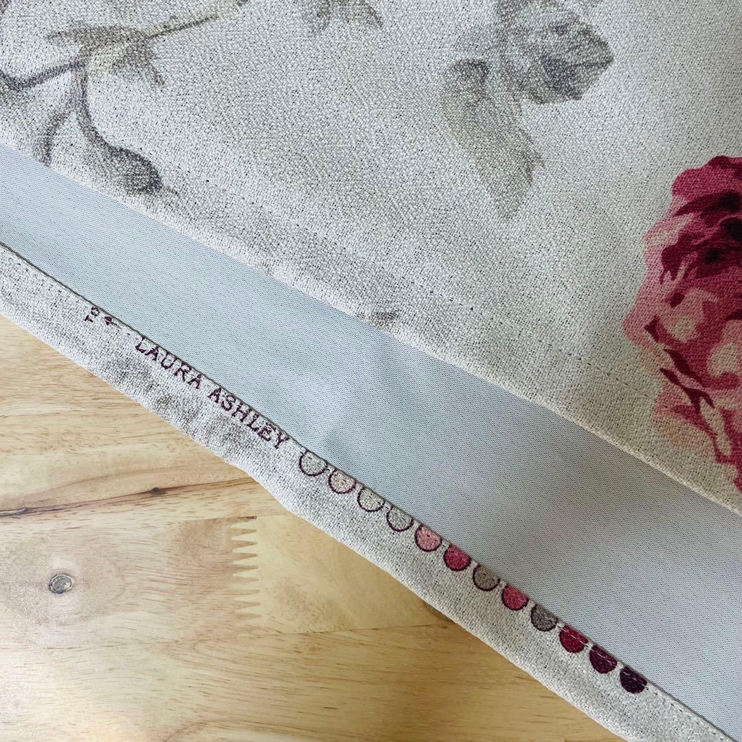 【希少】LAURA ASHLEY 花柄カーテン クリーム/ピンク