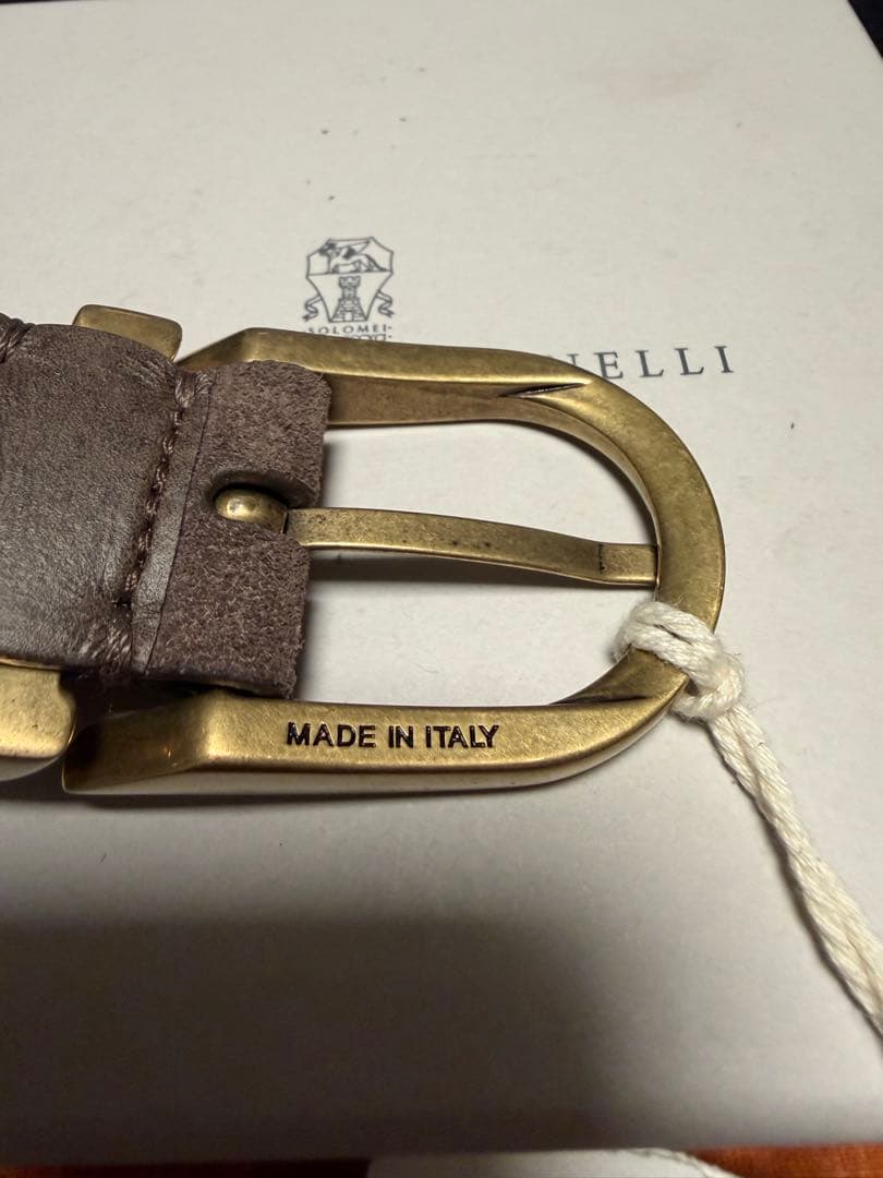 新品！BRUNELLO CUCINELLI 編み込みレザーベルト 90