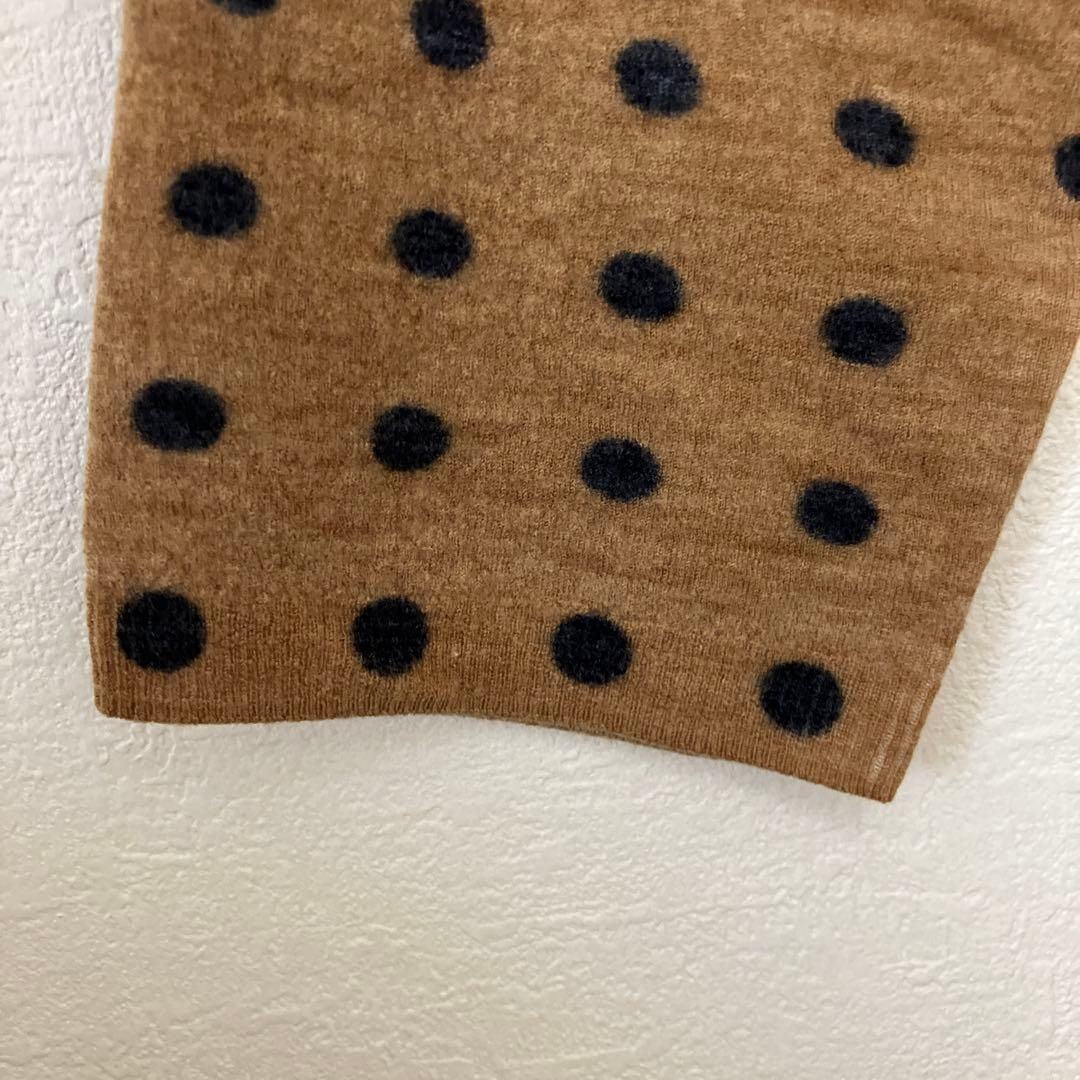 【未使用】45R 45rpm umii908 ベージュ　ドット　ニットワンピース