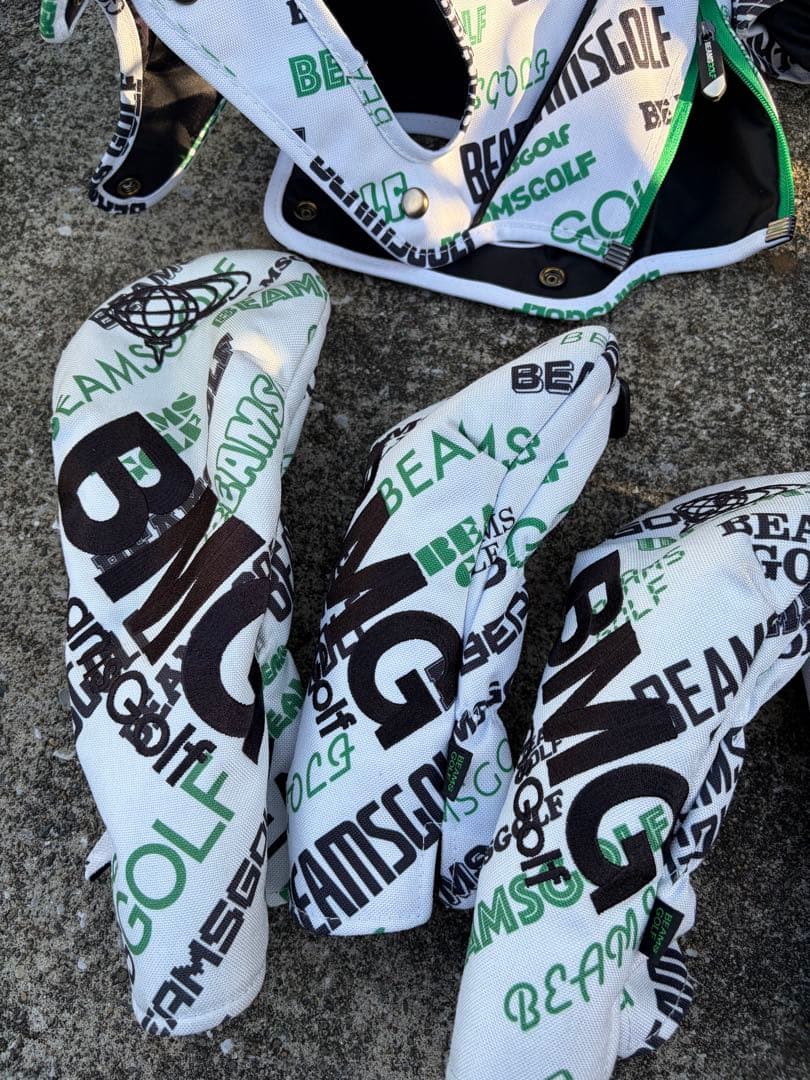 BEAMS GOLF キャディバッグ・ヘッドカバーセット マルチロゴ ビームス