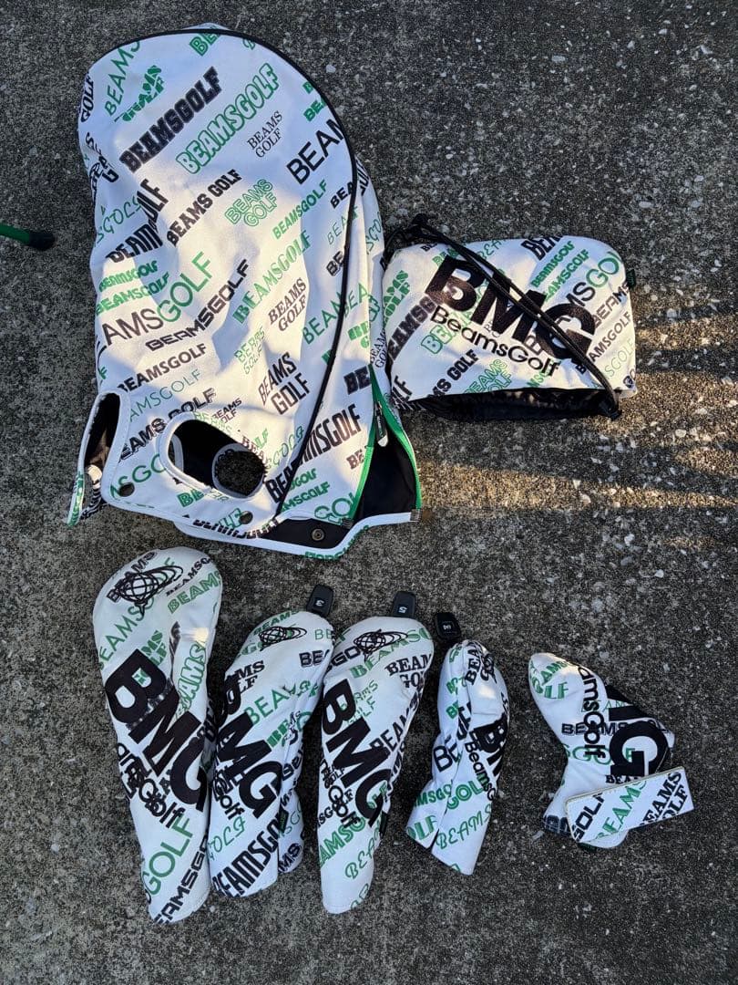 BEAMS GOLF キャディバッグ・ヘッドカバーセット マルチロゴ ビームス