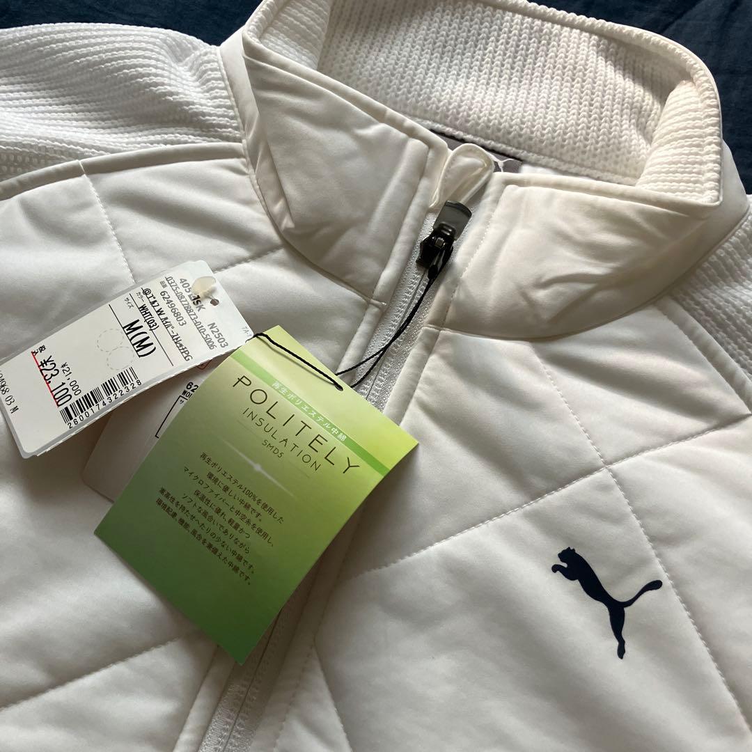 PUMA ホワイト キルティングジャケット