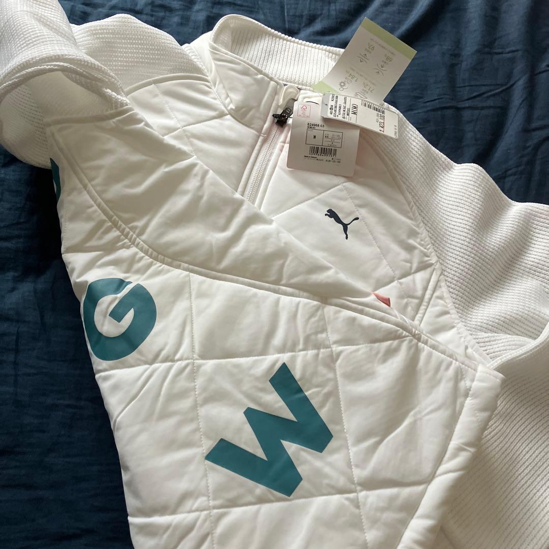 PUMA ホワイト キルティングジャケット