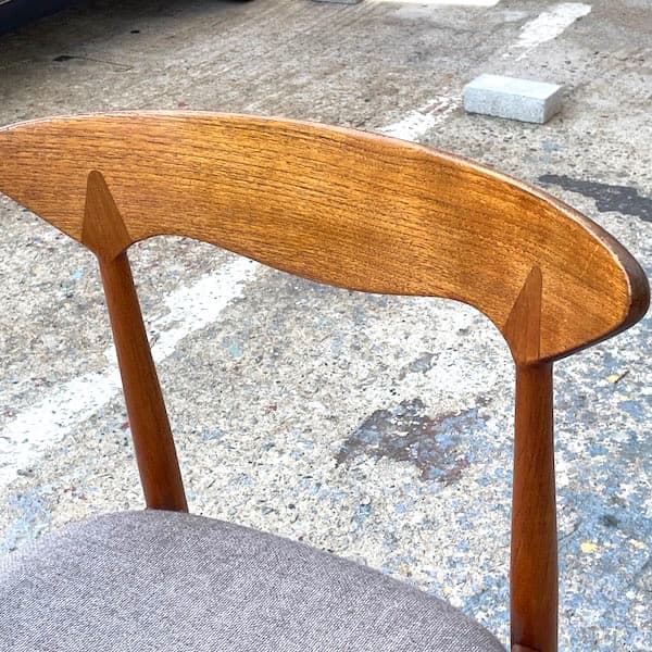 北欧ビンテージ家具　ダイニングチェア　天然木　ファブリック　B