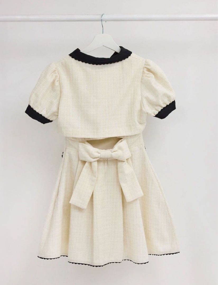 バックリボンツイードワンピ ハニーミュウ オンライン ストア