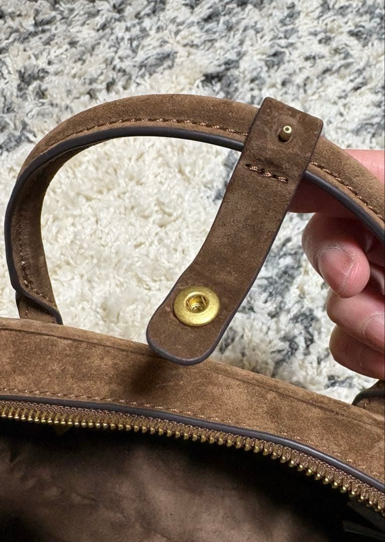 ZARA☆ミニレザーボウリングバッグ完売品難あり - メルカリ