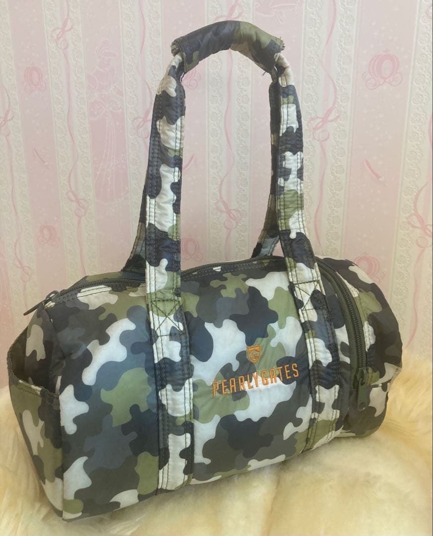 【希少】正規品　パーリーゲイツ カートバッグ 迷彩 ラウンドバック　円柱型