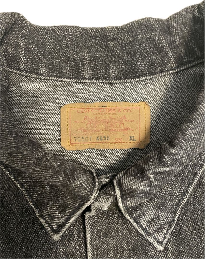 Levi′s 70507 先染めブラックUSA製 XL 黒 70506 【希少】