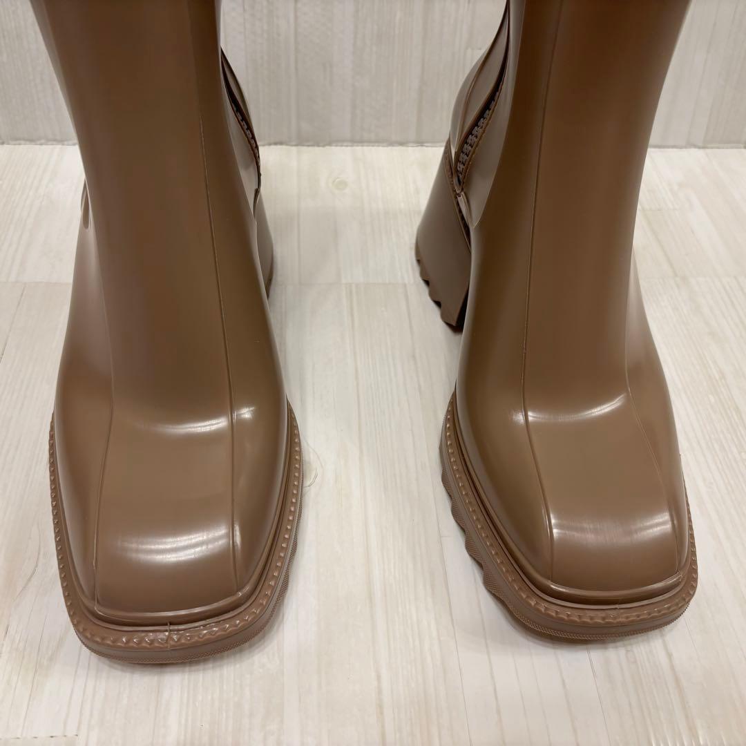 専用 クロエ ベティ ラバー レインブーツ ダークグレージュ 37 約24cm