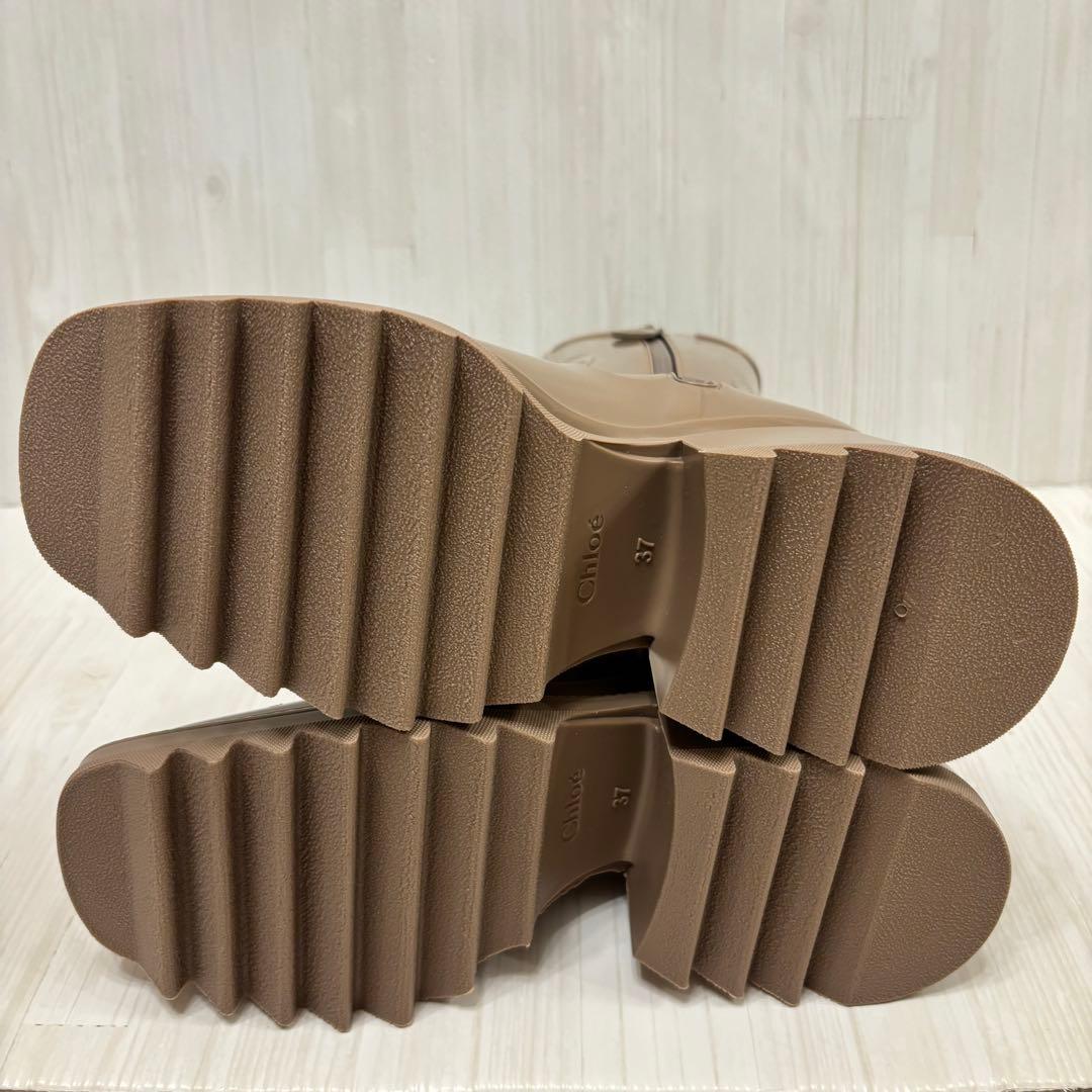 専用 クロエ ベティ ラバー レインブーツ ダークグレージュ 37 約24cm