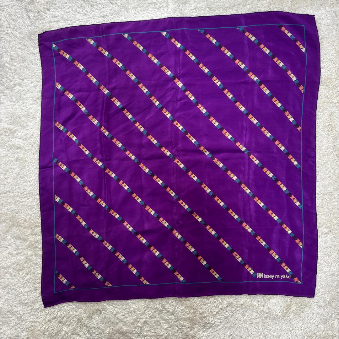 イッセイミヤケ　ISSEY MIYAKE　スカーフ　絹　初期　ヴィンテージ