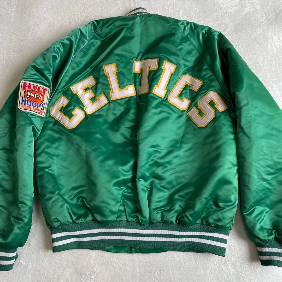NBA 希少80s セルティックス スタジャン XL相当 スタジアムジャンパー