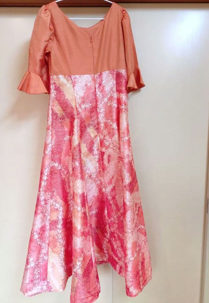 Maunaloa マウナロア　フラダンス用ドレス オレンジ ピンク　美品