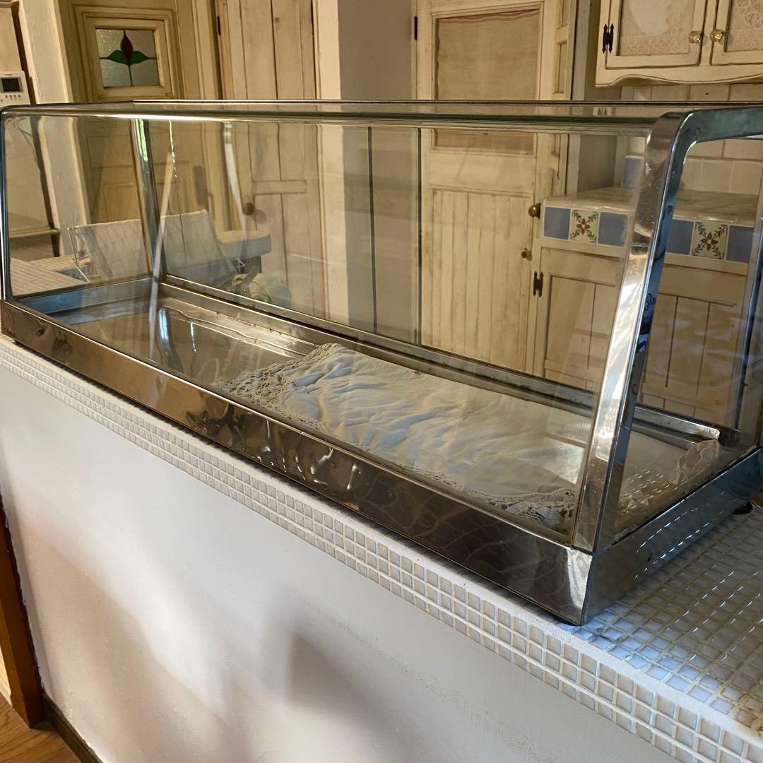 アンティーク ラウンドガラスケース カフェ什器 ショーケース /ディスプレイ