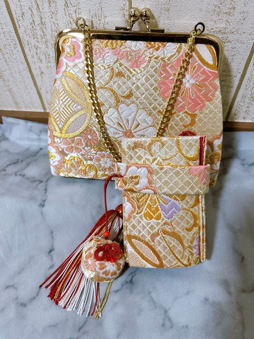 人気カラー♡七五三　7歳　女の子　紫系　ピンク系　パステル　パール付帯締め