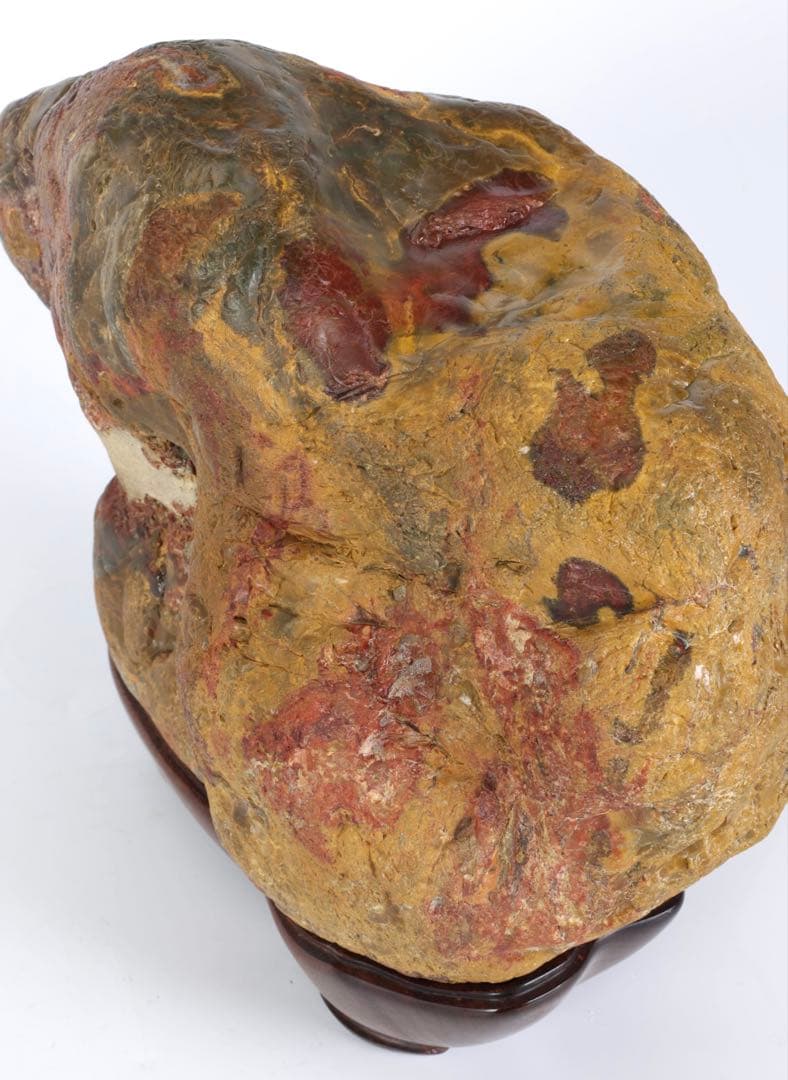 岐阜県産【土岐石】8.5kg 共箱付 台座付 水石 鑑賞石 天然石 美石 飾石