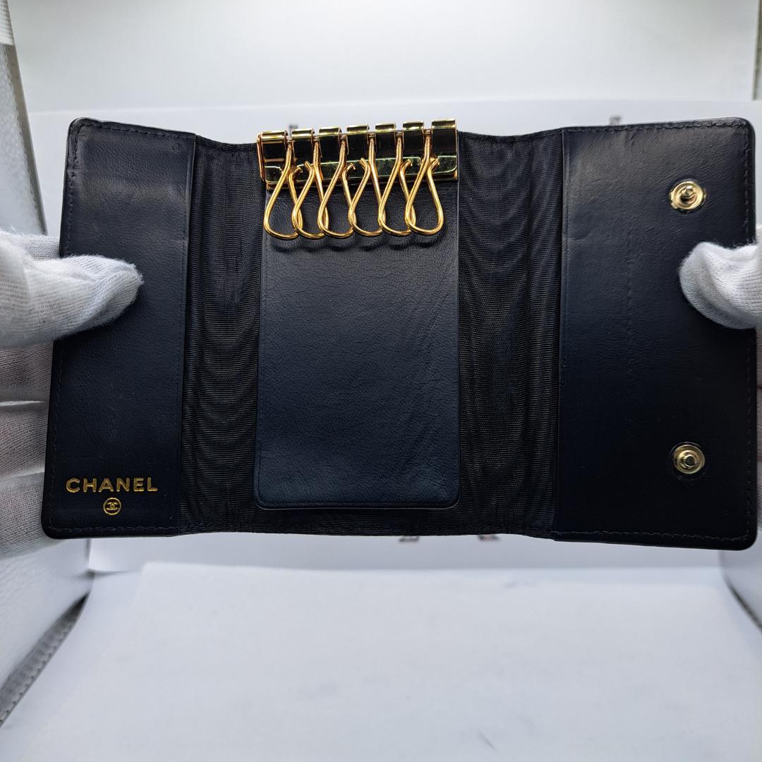 CHANEL　デカココ　キーケース　ブラック　財布