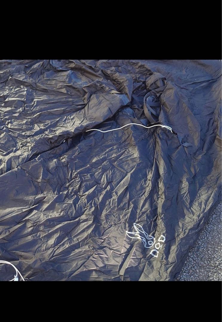 DOD カマボコテントソロUL　ブラック　グランドシート付