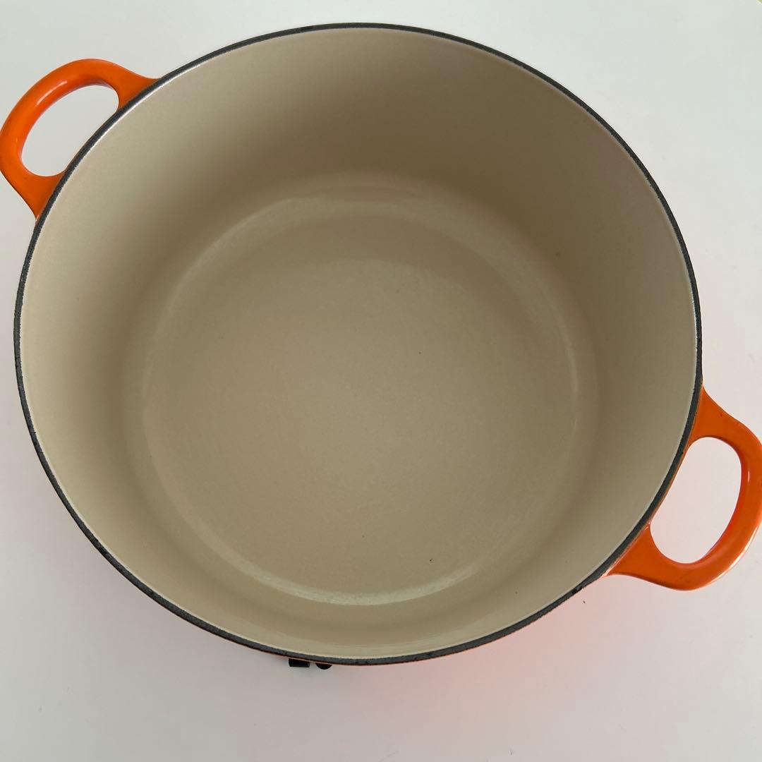 ルクルーゼ　LE CREUSET　ココット ロンド オレンジ　28cm