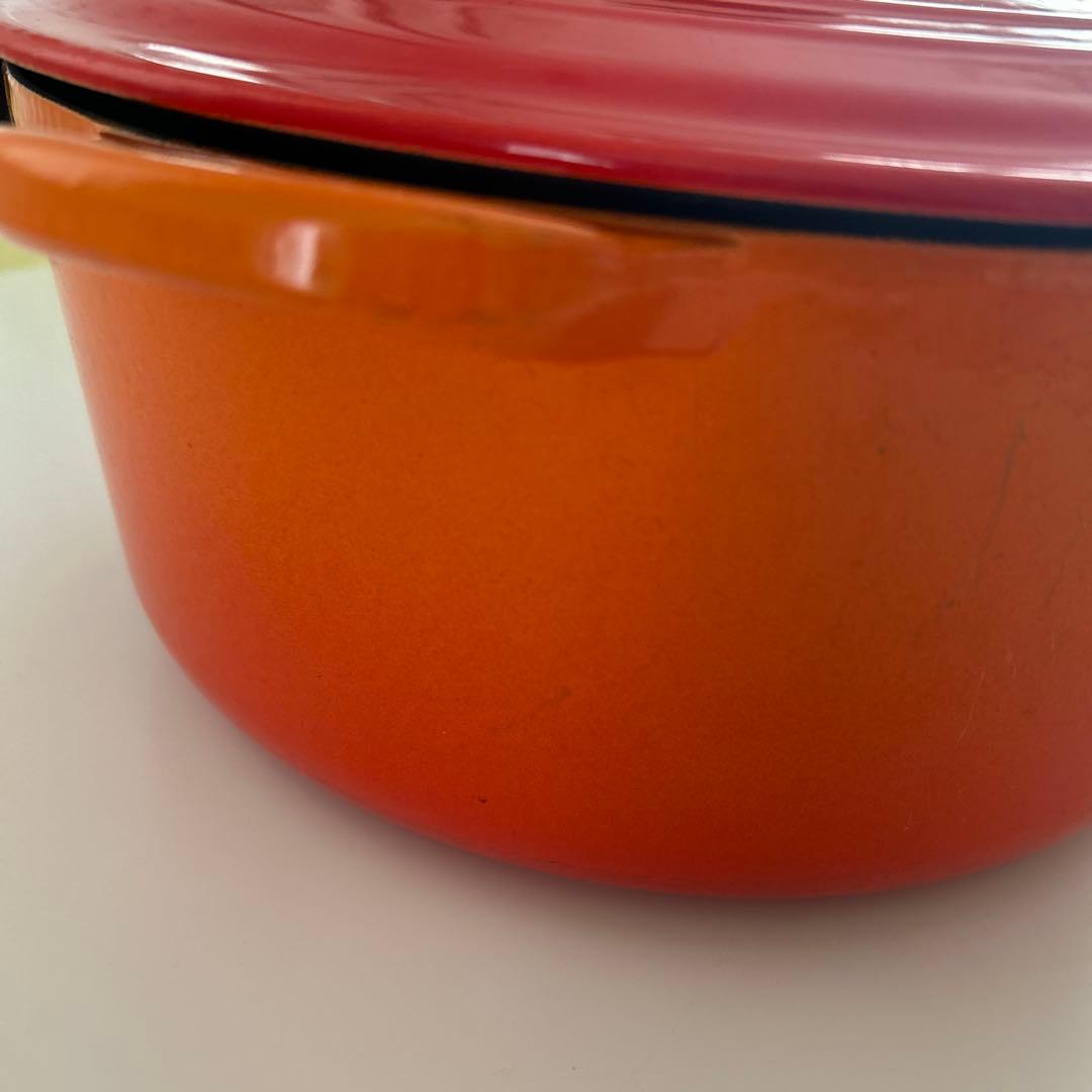 ルクルーゼ　LE CREUSET　ココット ロンド オレンジ　28cm