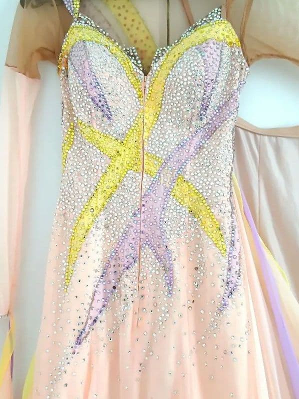 《❤試着のみの美品❤》社交ダンス用ドレス・スタンダードドレス/オレンジ