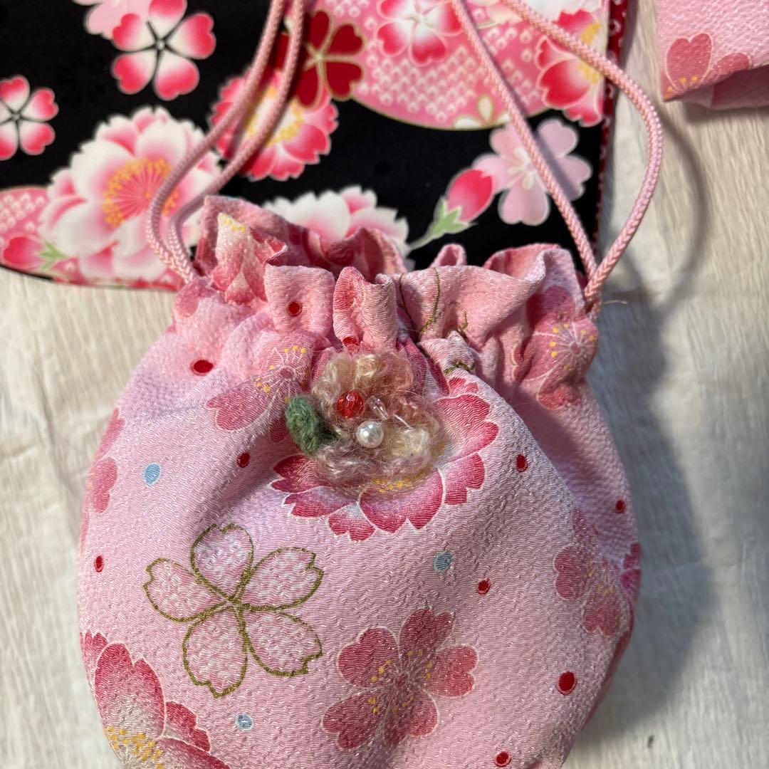 七五三　JAPAN style 三歳　 着物被布六点セット