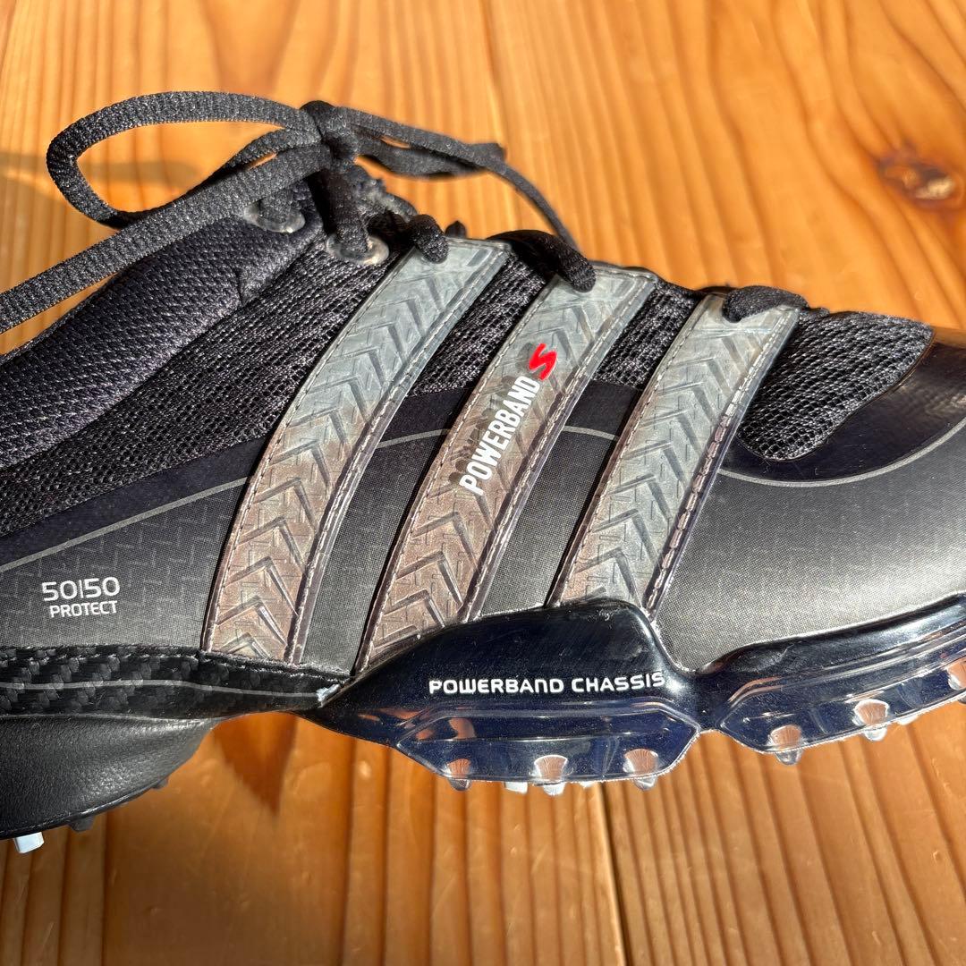 adidas POWERBAND S ゴルフシューズ 26.0 収納袋付き