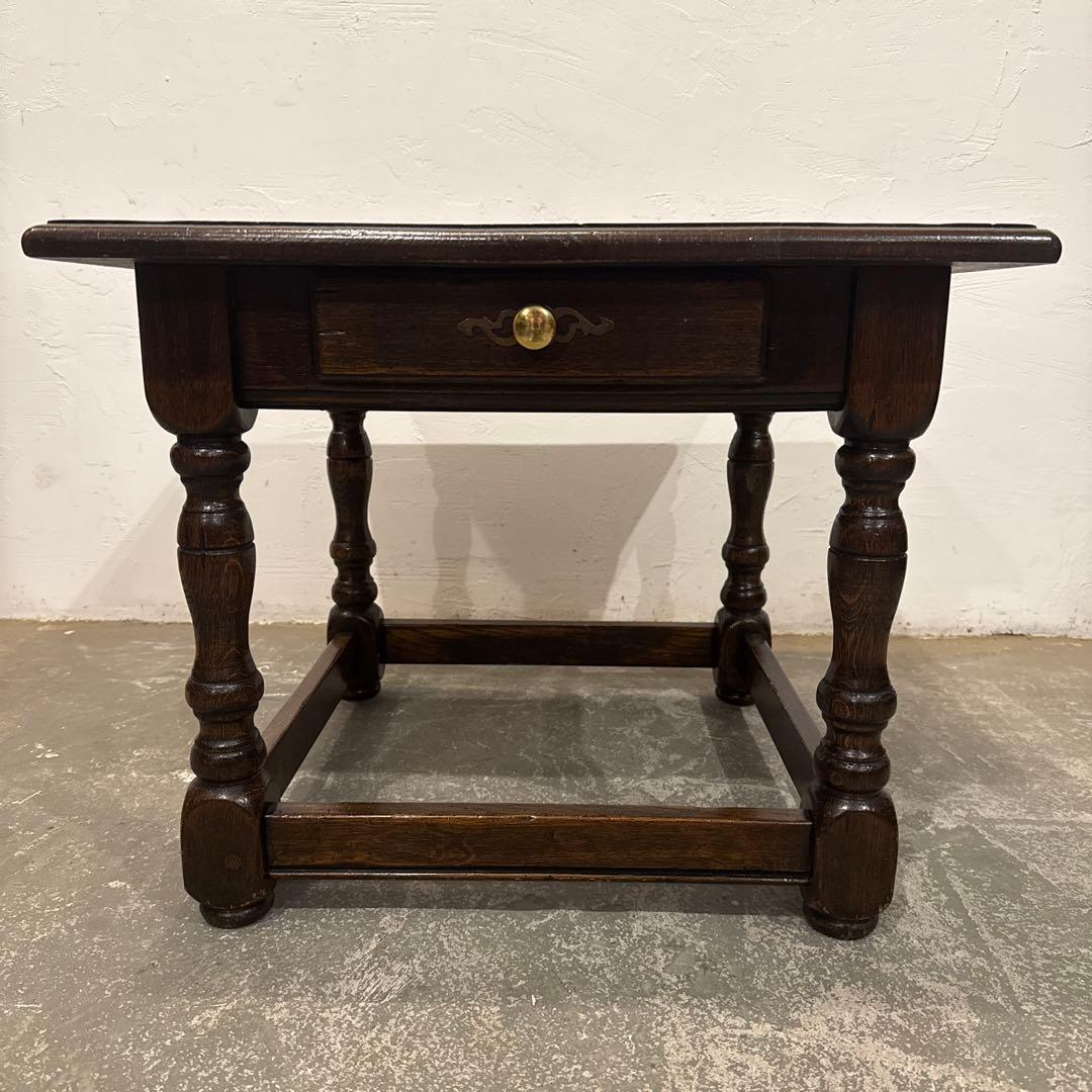 年末年始saleヴィンテージ　木製サイドテーブル　引き出し付き1