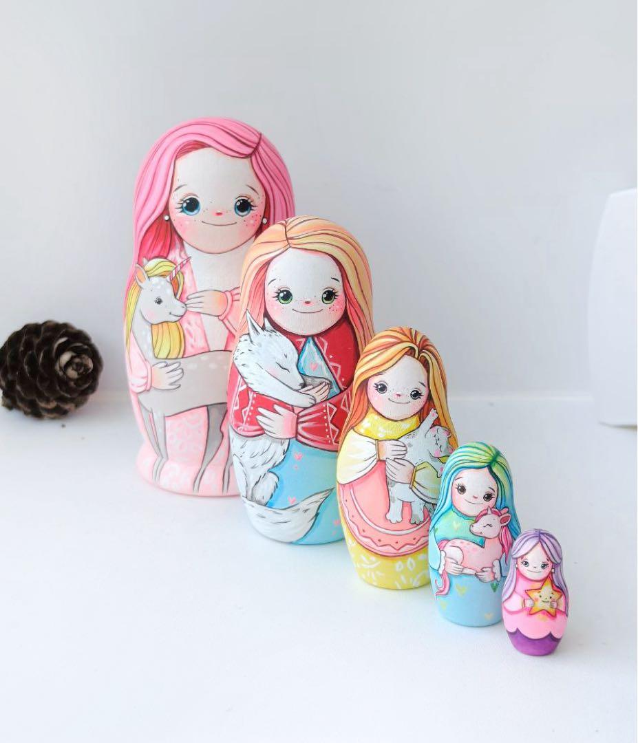 baron様専用】ロシア☆起き上がりこぼし猫, バラライカ&妖精