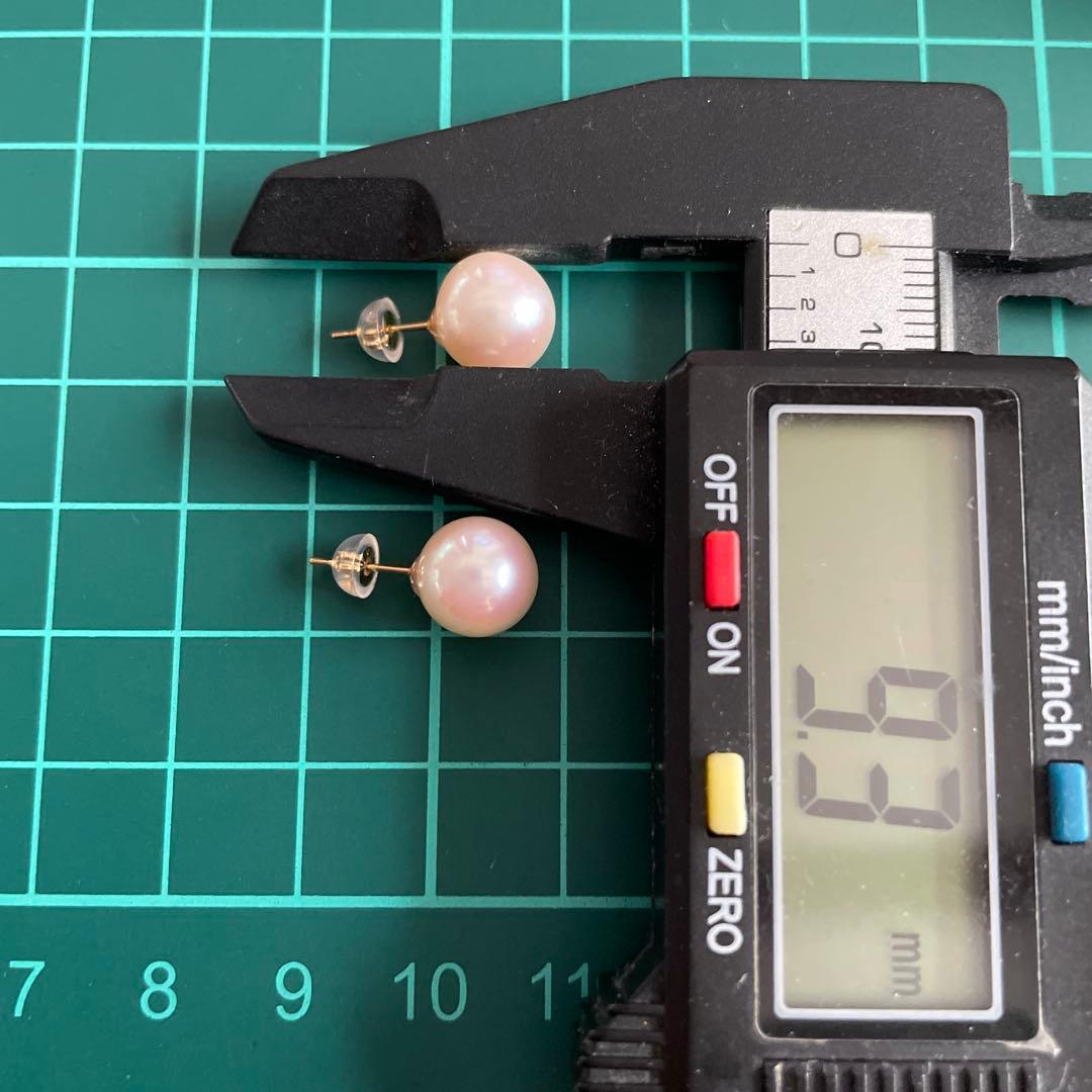 上質 宇和島産 あこや本真珠 越物 パール ピアス K18製 イエローゴールド