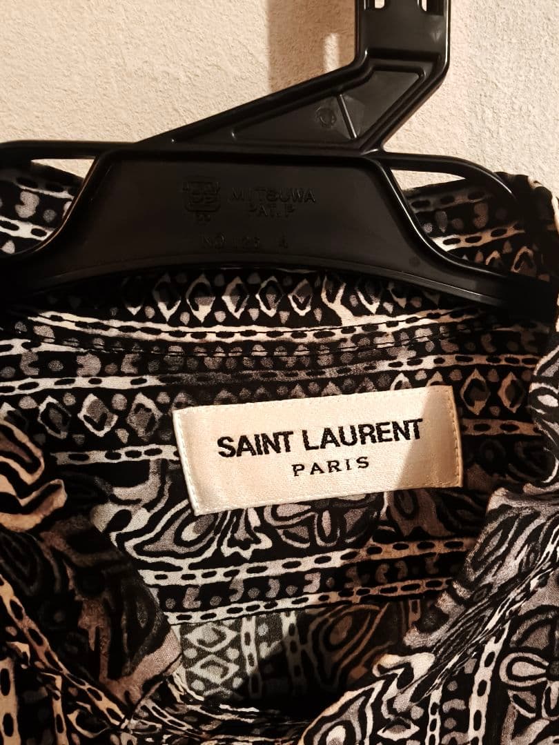 【希少】SAINT LAURENT 長袖シルクシャツ