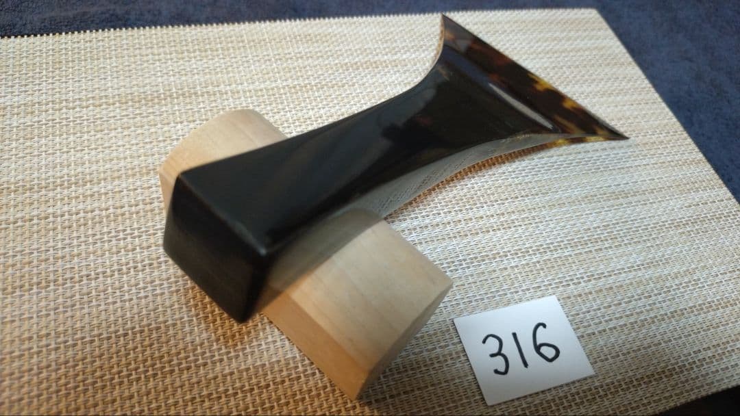 三味線バチ【送料無料】316天然素材　黒水牛