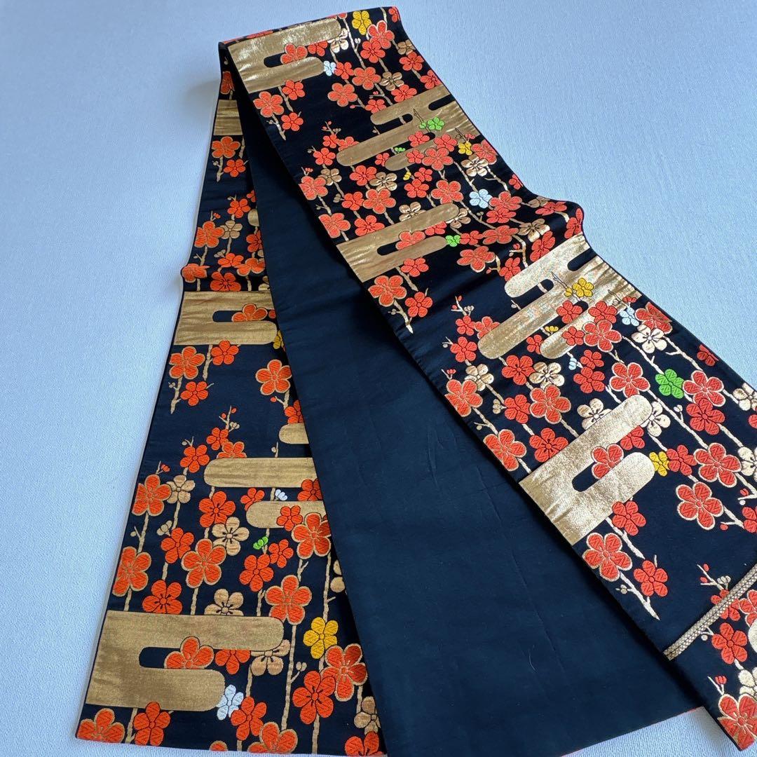 七五三　7歳女の子　フルセット　きものピンク　帯黒地　正絹　簡単半襟　7281