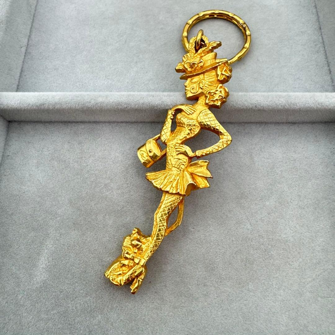 【ヴィンテージ】christian lacroix キーリング　ゴールド