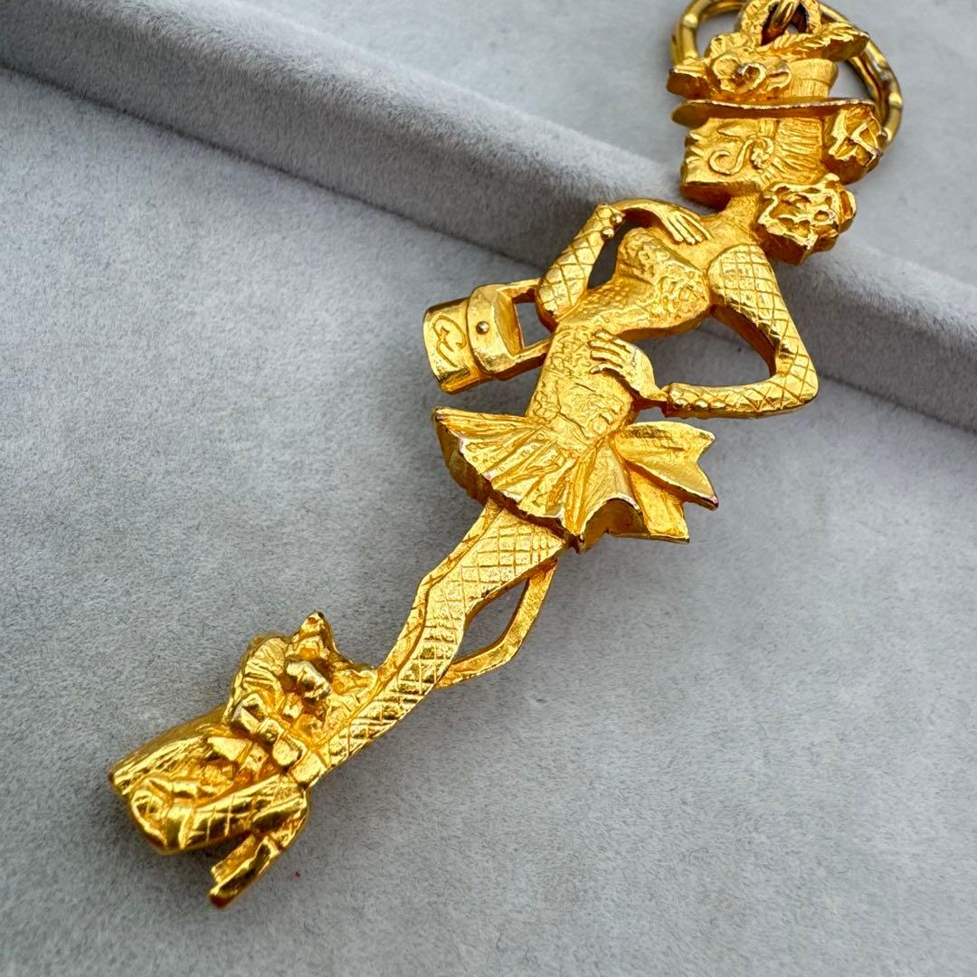 【ヴィンテージ】christian lacroix キーリング　ゴールド