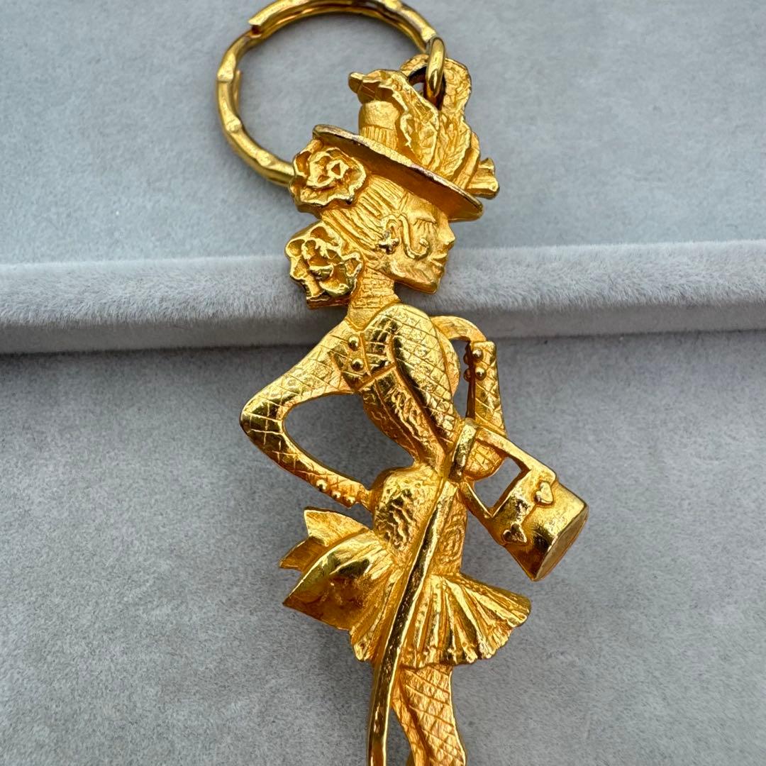 【ヴィンテージ】christian lacroix キーリング　ゴールド