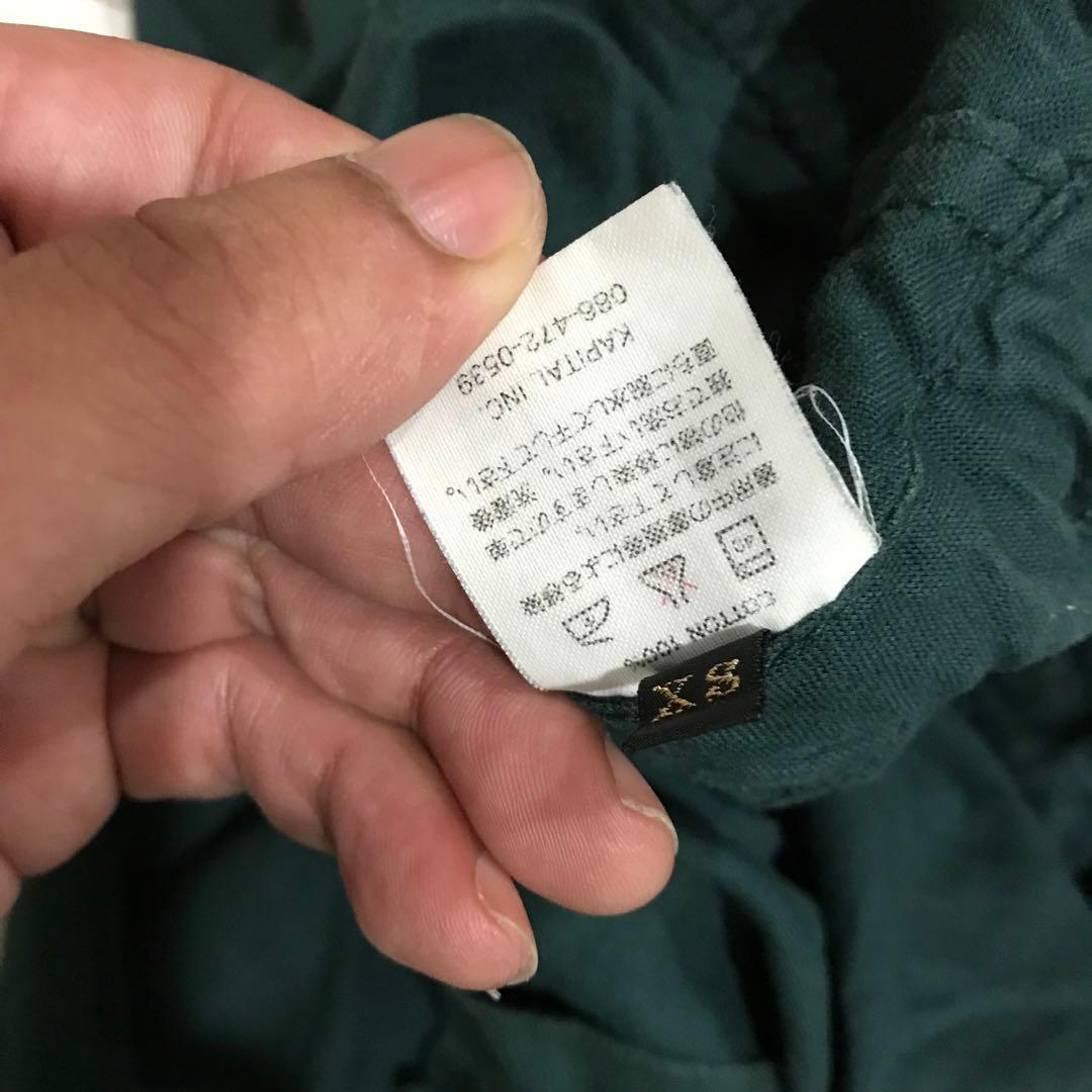 KAPITAL キャピタル ノースリーブ オールインワン ワイド 緑 XS