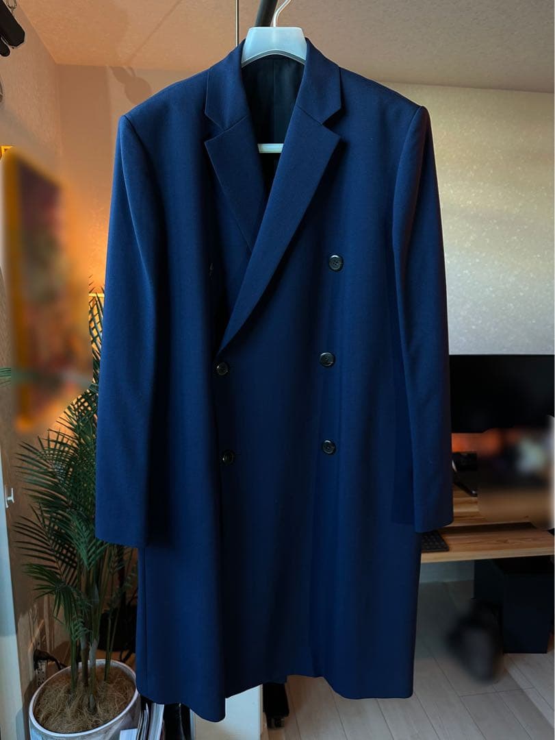 LAD MUSICIAN ラッドミュージシャン チェスターコート ネイビー 42