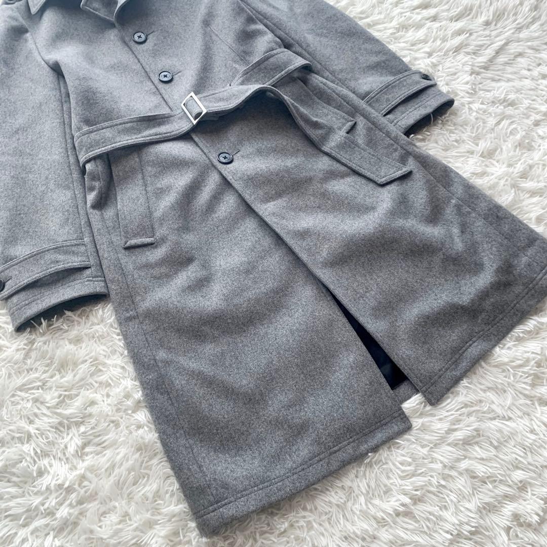 【極美品】EPOCA UOMO コート ステンカラー カシミヤ混 ベルト ロング